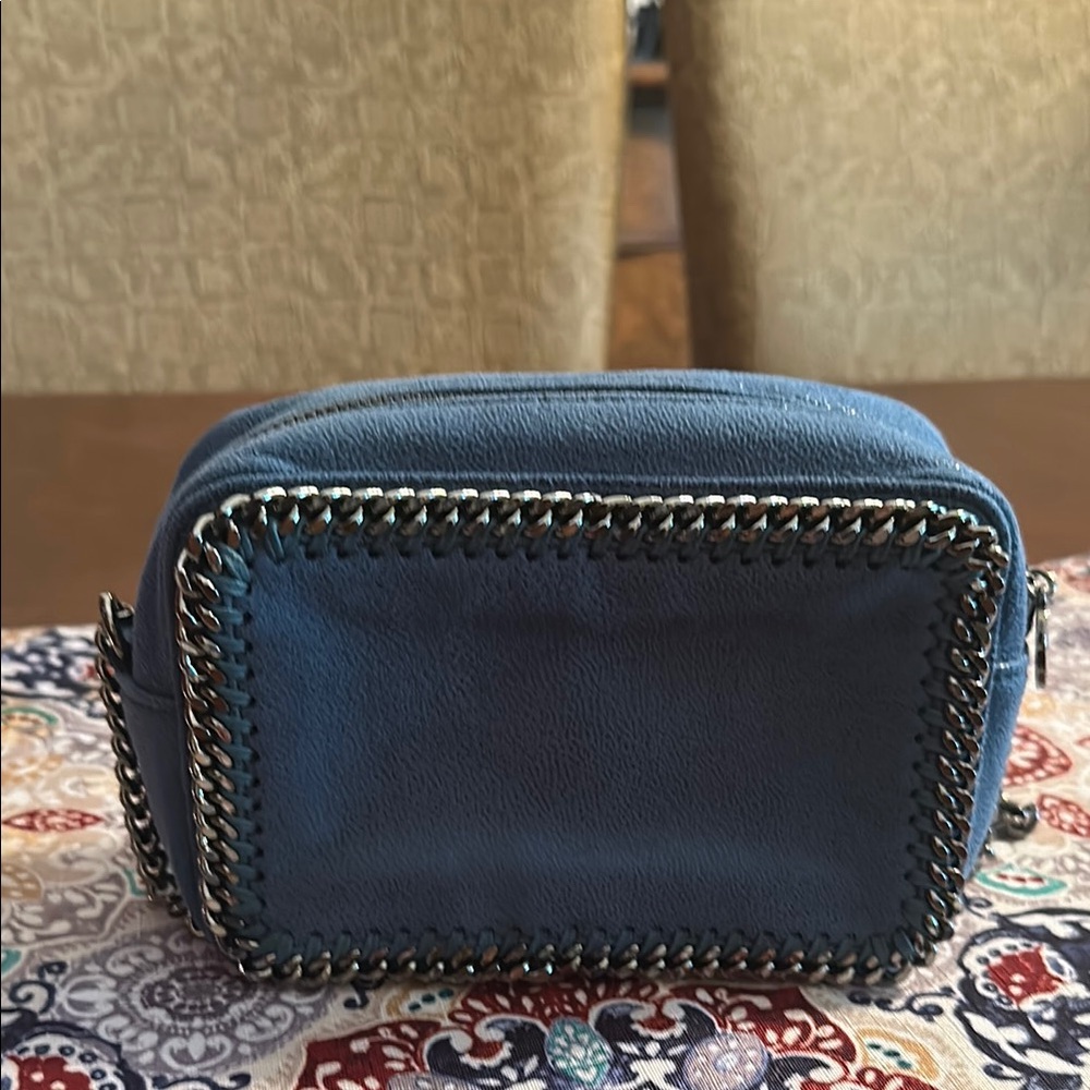 Stella McCartney Blue Crossbody Bag with Chain Detail